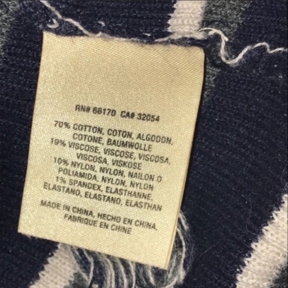 Anthropologie Moth Small Blue Striped Ribbed Crewneck Sera Sweater - Picture 6 of 6